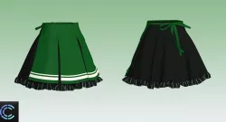 Skirt with apron 3D model