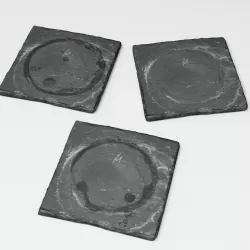 Slate coasters 3 3D model