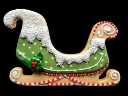 Sleigh Cookie Low-poly 3D model