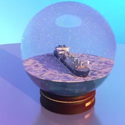 Snow globe with the Ship  3D model