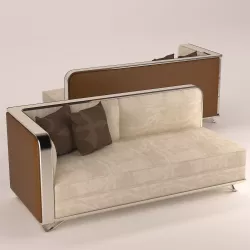 SOFA-Velvet and leather 3D model