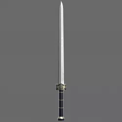 Steel sword 3D model Low-poly 3D model