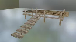 STILT HUT HOUSE FOR GAME DEVELOPING UNITY UNREAL ENGINE Low-poly 3D model