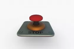 Stop Button Low-poly 3D model