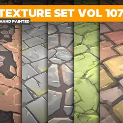 Stylized Textures Vol 107  -  Game PBR Textures Texture