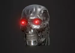 T 800 Head Low-poly 3D model