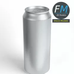 Tall closed soda can 3D model