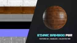 Textures Wood Ethnic Bamboo 4k Pbr - 16bit - 06 Texture