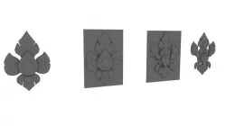 Thai pattern Low-poly 3D model