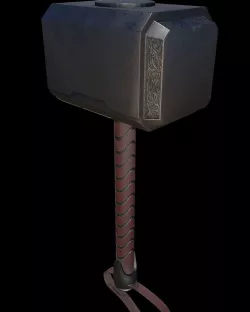 Thor Hammer Mjolnir ready to print and render 3D model
