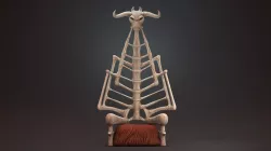THRONE BONES SKELETOR Low-poly 3D model