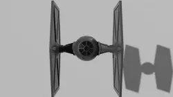 Tie Fighter Low-poly 3D model