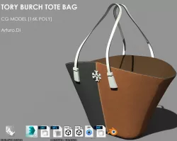 Tory Burch Tote Bag Low-poly 3D model