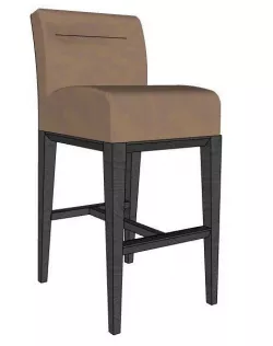 Tosca Bar Stool With Leather Seat by Calligaris 3D model