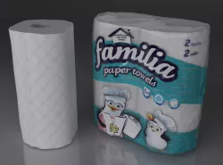 towels paper Familia toilet paper 3D model