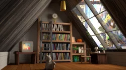 triangle animated living room Low-poly 3D model