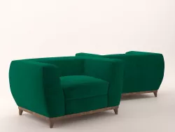 Velvet Armchair 3D model