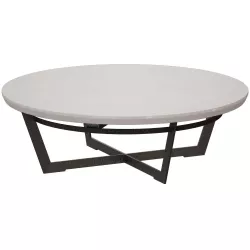 Verdad Round White Marble Coffee Table Crate and Barrel 3D model