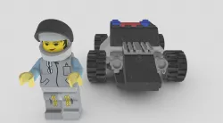 Veronica Voltage from Lego Racers 1999 game Low-poly 3D model