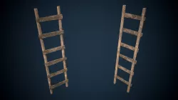 Viking Ladder Game-Ready Low-poly 3D model