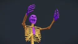 Voxel Skeleton Low-poly 3D model