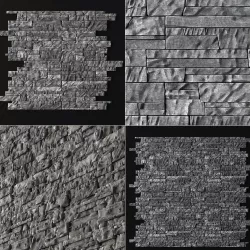 Wall clincer brick rock n2 3D model