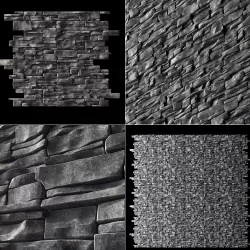 Wall clincer rock brick n3 3D model