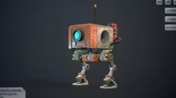 Wanderer robot Low-poly 3D model
