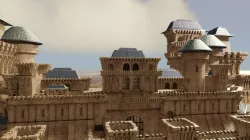 well detailed medieval castle  Low-poly 3D model