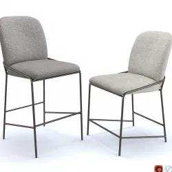West Elm Astrud Counter and Bar Stool 3D model