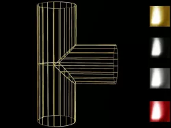 Wire Pipe T - Joint Low-poly 3D model