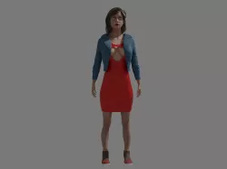 women Low-poly 3D model