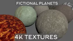 4K Fictional Planets Low-poly 3D model