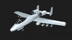 A-10 Thunderbolt  Low-poly 3D model