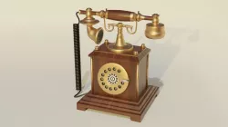 Acient Telephone  Low-poly Low-poly 3D model