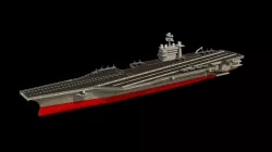 Aircraft Carrier Low-poly 3D model