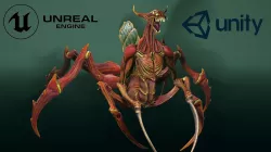 Alien Spider Low-poly 3D model