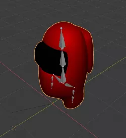 among us character red 3D model