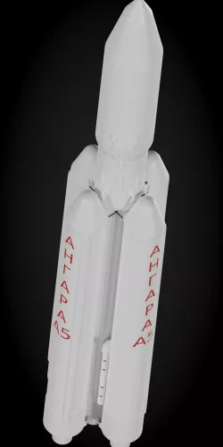 Angara A5 rocket 3D model
