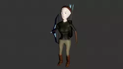 Archer Character Low-poly 3D model