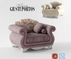Armchair Guisti Portos 3D model