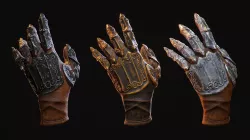 Armored Gloves Low-poly 3D model