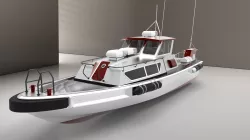 Auminium Patrol Boat Low-poly 3D model