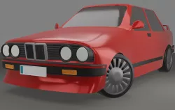 Auto-Car  Low-poly 3D model