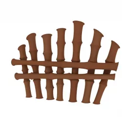 Bamboo fence 3D model
