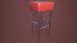 Bar-stool Low-poly 3D model
