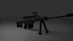 Barrett M82A1 Low-poly 3D model
