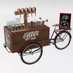 Beer bike cafe 3D model