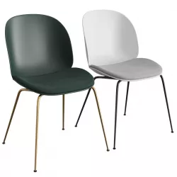 Beetle Dining Chair Seat Upholstered Conic Base 3D model