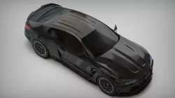 black car composite tuning widebody 3D model